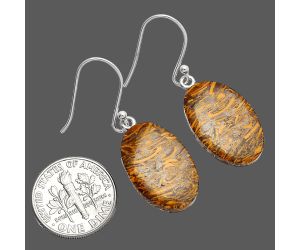 Coquina Fossil Jasper Earrings SDE82136 E-1003, 13x21 mm