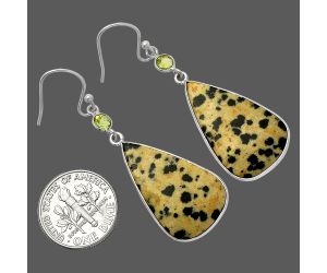 Dalmatian and Peridot Earrings SDE82479 E-1002, 16x26 mm