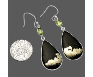 Apache Gold Healer's Gold and Peridot Earrings SDE82499 E-1002, 15x24 mm