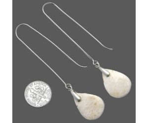 White Scolecite Earrings SDE82796 E-1089, 15x21 mm