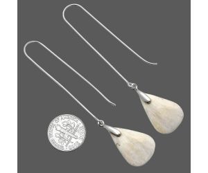 White Scolecite Earrings SDE82814 E-1089, 15x23 mm