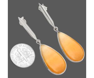 Orange Aventurine Earrings SDE83403 E-1078, 14x26 mm