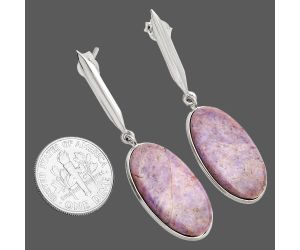 Lavender Jade Earrings SDE83413 E-1078, 13x24 mm