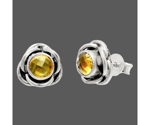 Smoky Quartz Stud Earrings SDE83672 E-1248, 5x5 mm