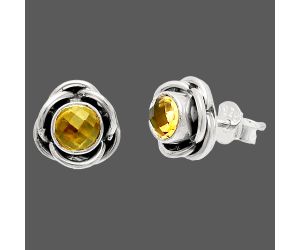 Smoky Quartz Stud Earrings SDE83673 E-1248, 5x5 mm