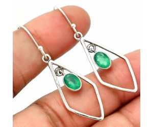 Green Onyx Earrings SDE83781 E-1216, 5x7 mm