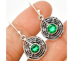 Green Onyx Earrings SDE84245 E-1222, 6x6 mm