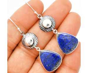 Lapis Lazuli Earrings SDE84301 E-1077, 15x18 mm
