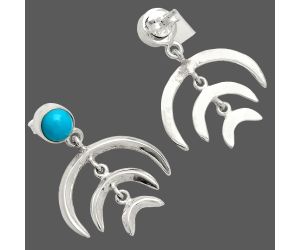 Sleeping Beauty Turquoise Earrings SDE84373 E-1249, 6x6 mm