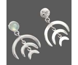 Rainbow Moonstone Earrings SDE84383 E-1249, 6x6 mm
