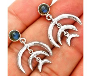 Blue Labradorite Earrings SDE84390 E-1249, 6x6 mm