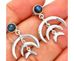 Blue Labradorite Earrings SDE84391 E-1249, 6x6 mm