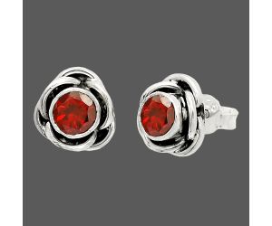 Hessonite Garnet Stud Earrings SDE84417 E-1248, 5x5 mm
