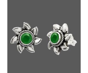 Green Onyx Stud Earrings SDE84420 E-1246, 5x5 mm