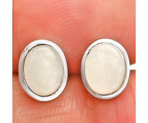 Srilankan Moonstone Stud Earrings SDE84424 E-1018, 6x8 mm