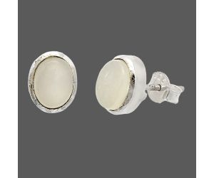 Srilankan Moonstone Stud Earrings SDE84424 E-1018, 6x8 mm