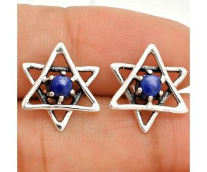 Star - Lapis Lazuli Stud Earrings SDE84428 E-1024, 4x4 mm