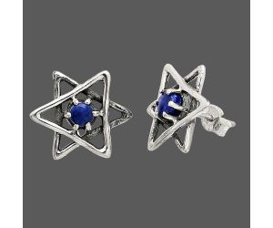 Star - Lapis Lazuli Stud Earrings SDE84431 E-1024, 4x4 mm