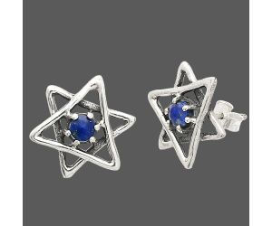 Star - Lapis Lazuli Stud Earrings SDE84437 E-1024, 4x4 mm