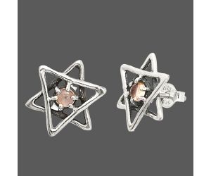 Star - Rose Quartz Stud Earrings SDE84442 E-1024, 4x4 mm