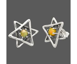 Star - Ethiopian Opal Stud Earrings SDE84490 E-1024, 4x4 mm