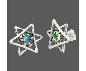 Star - Ethiopian Opal Stud Earrings SDE84493 E-1024, 4x4 mm
