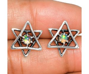 Star - Ethiopian Opal Stud Earrings SDE84494 E-1024, 4x4 mm