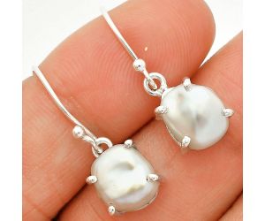 Natural Fresh Water Biwa Pearl Earrings SDE84508 E-1021, 8x10 mm