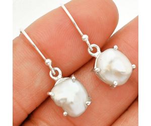 Natural Fresh Water Biwa Pearl Earrings SDE84511 E-1021, 9x10 mm