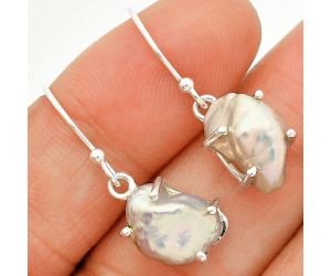 Natural Fresh Water Biwa Pearl Earrings SDE84522 E-1021, 8x13 mm
