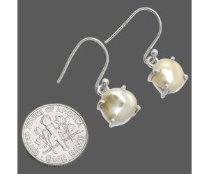 Natural Fresh Water Biwa Pearl Earrings SDE84524 E-1021, 9x9 mm