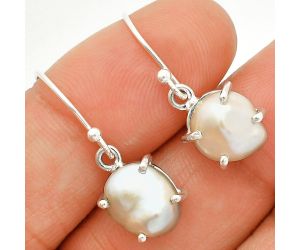 Natural Fresh Water Biwa Pearl Earrings SDE84531 E-1021, 9x11 mm