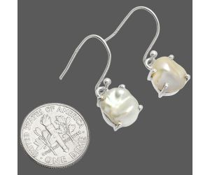 Natural Fresh Water Biwa Pearl Earrings SDE84532 E-1021, 9x10 mm