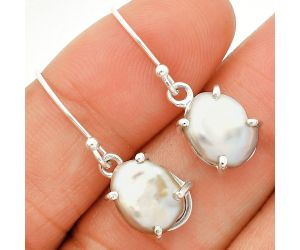 Natural Fresh Water Biwa Pearl Earrings SDE84534 E-1021, 9x11 mm