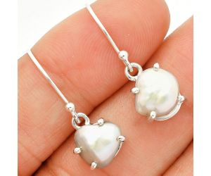 Natural Fresh Water Biwa Pearl Earrings SDE84535 E-1021, 8x9 mm
