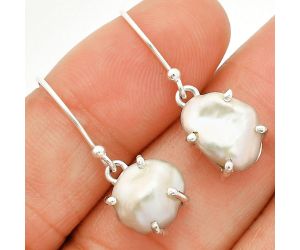 Natural Fresh Water Biwa Pearl Earrings SDE84537 E-1021, 9x12 mm