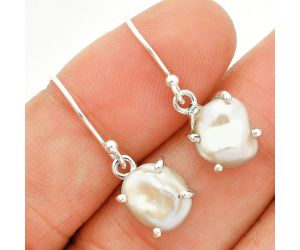 Natural Fresh Water Biwa Pearl Earrings SDE84545 E-1021, 9x10 mm