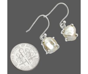 Natural Fresh Water Biwa Pearl Earrings SDE84545 E-1021, 9x10 mm