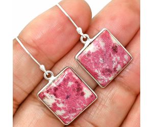 Pink Thulite Earrings SDE84831 E-1001, 16x16 mm