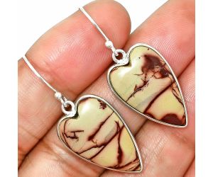 Heart Indian Paint Gemstone Earrings SDE84835 E-1001, 15x23 mm