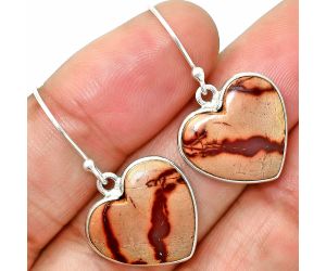 Heart Indian Paint Gemstone Earrings SDE84857 E-1001, 17x17 mm