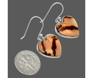 Heart Indian Paint Gemstone Earrings SDE84857 E-1001, 17x17 mm
