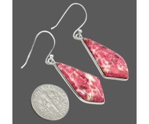 Pink Thulite Earrings SDE84861 E-1001, 13x27 mm