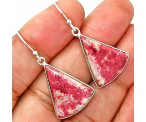 Pink Thulite Earrings SDE84882 E-1001, 17x22 mm