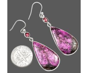 Pink Cobalt and Garnet Earrings SDE85128 E-1002, 15x27 mm