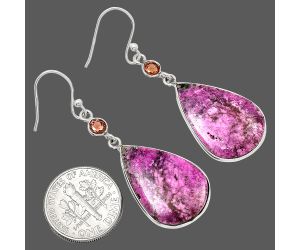 Pink Cobalt and Garnet Earrings SDE85135 E-1002, 15x23 mm