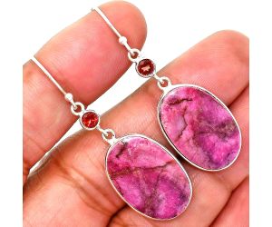 Pink Cobalt and Garnet Earrings SDE85149 E-1002, 15x22 mm