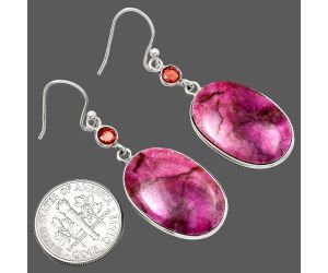 Pink Cobalt and Garnet Earrings SDE85149 E-1002, 15x22 mm