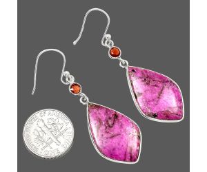 Pink Cobalt and Garnet Earrings SDE85171 E-1002, 16x26 mm