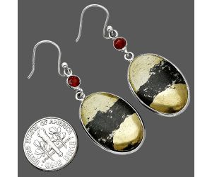 Apache Gold Healer's Gold and Garnet Earrings SDE85405 E-1002, 16x22 mm